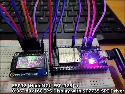Arduino Er Esp32 Display With 096 80x160 Spi St7735 Ips Display