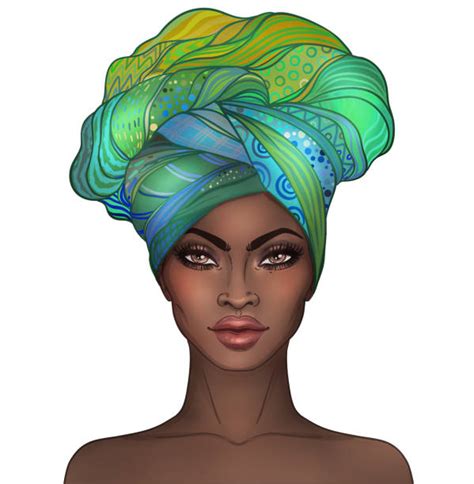 black woman head scarf illustrations royalty free vector graphics and clip art istock