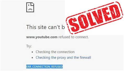 How To Fix Err Connection Refused Error Solved Tricks By Stg