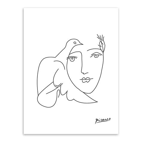Buy Modern Picasso Minimalist Abstract Line Drawing