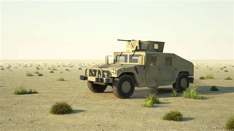 Humvee Rides On Desert Motion Background Storyblocks