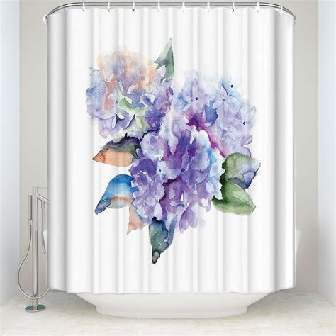 Buy Purple Flower Shower Curtain Spring Watercolor