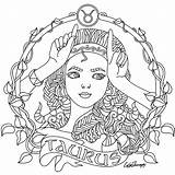 Coloring Zodiac Fairy Taurus Adult Mandalas Mandala Para Colorear Colouring Printable Adults Signs Signos Dibujos Mujeres Beauty Zodiacales Hadas Del sketch template