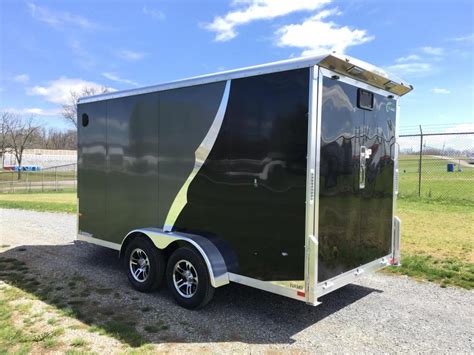 Neo 7x14 Namr Aluminum Enclosed Motorcycle Trailer Black And Pewter