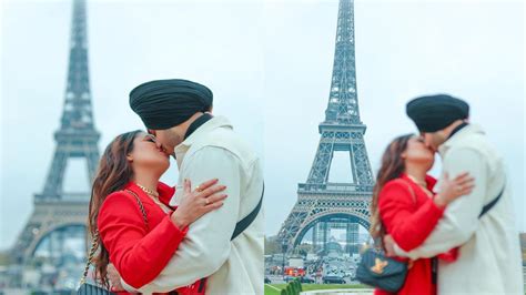 Neha Kakkar And Rohanpreet Singh Share A Kiss At The Eiffel Tower