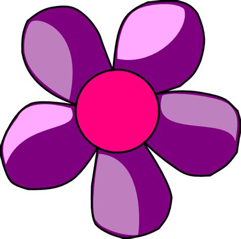 Purple Flower Clip Art Clipart Best