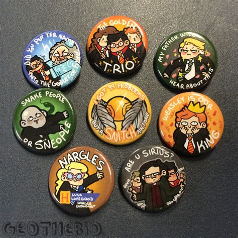 Harry Potter Pin Set 8 · Geothebio · Online Store Powered By Storenvy