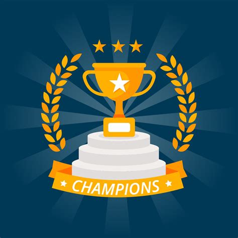 Champion Winner Design Vector Vector Art At Vecteezy