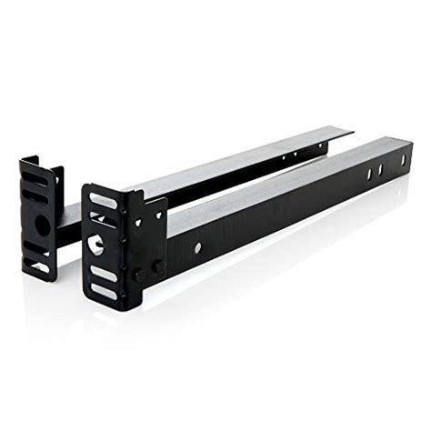 Black adjustable bedframe headboard footboard hook on bed rails. MALOUF Structures Bolt-on Footboard Extension Brackets ...