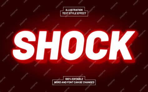 Premium Vector Shock Text Style Effect