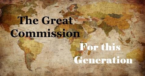 The Great Commission For This Generation Young Adults Of Worth Ministries