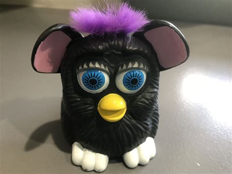 Vintage 1998 Mcdonalds Black Furby With Purple Hair Toy Etsy In 2021