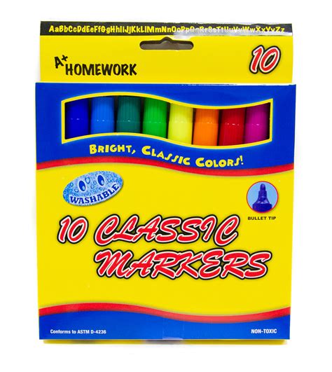 Wholesale Washable Markers Non Toxic 10 Count