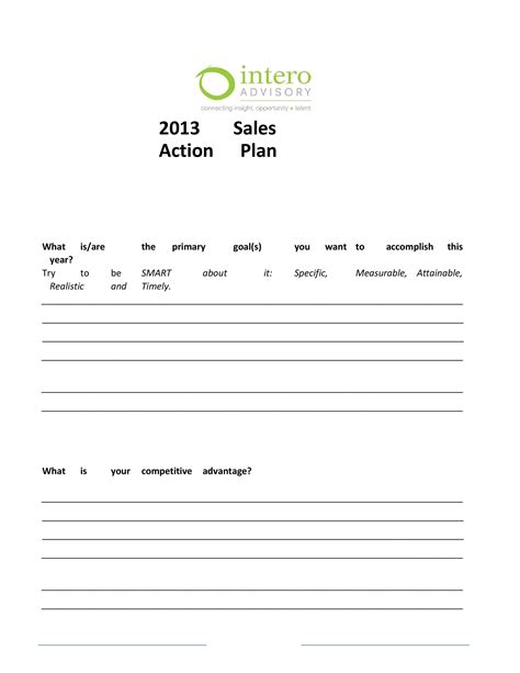 Sales Strategy Plan Template Free