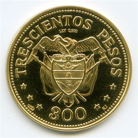 Prix Du Lingot D'or En 1968 - Colombie - 300 Pesos - 1968