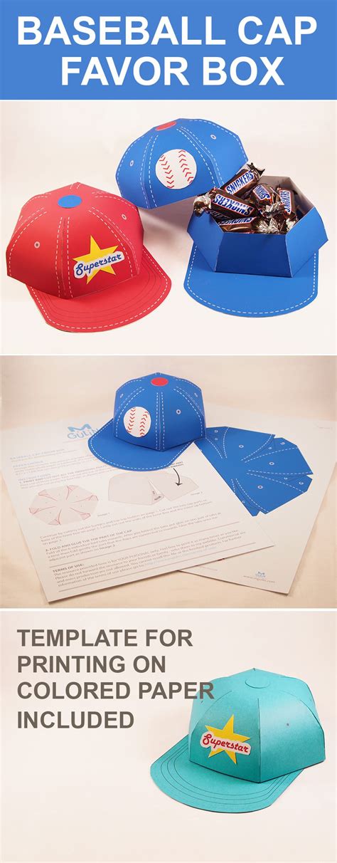 Check spelling or type a new query. Baseball Cap Favor Box - Great for any fan! | Paper toys ...