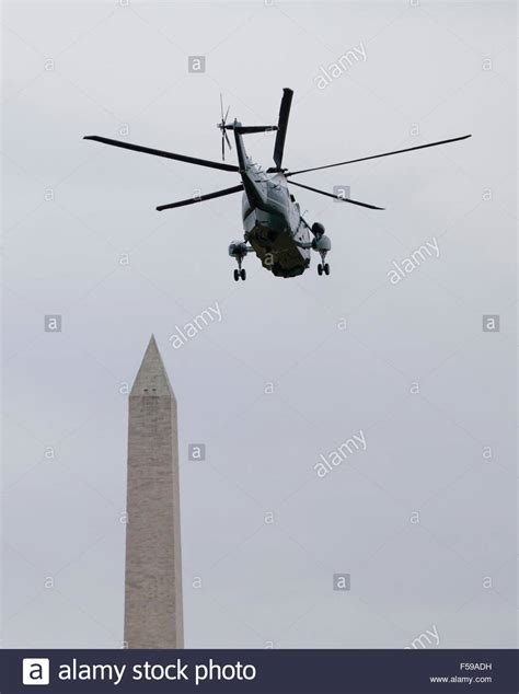 Us Marine One Helicopter Departing From White House Washington Dc
