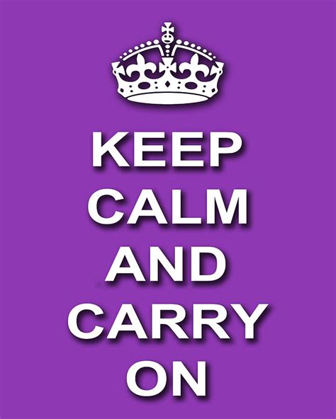 Keep Calm And Carry On Poster Print Magenta Background Photograph By