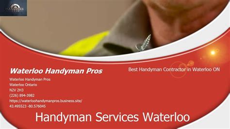 Servicing westerville, columbus, sunbury, johnstown. Handyman Services - Waterloo Handyman Pros - YouTube
