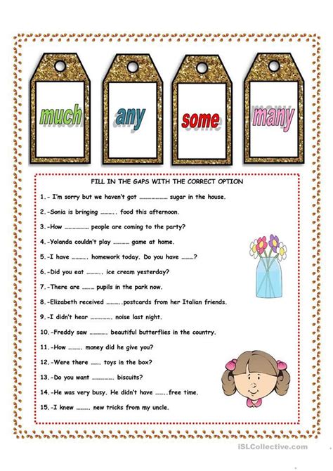 Some Any Much Many English Esl Worksheets For Distance Learning And Physical Classrooms