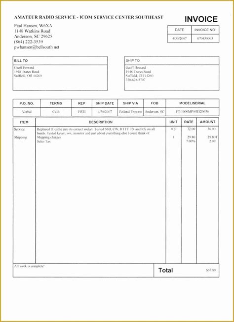 Free Printable Roofing Invoices Free Printable