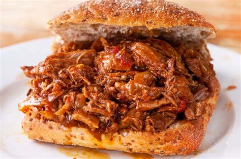 · this loose meat, ground beef sandwich has loads of flavor and is so easy! JB's Slow Cooked BBQ Beef Sandwiches • The Heritage Cook