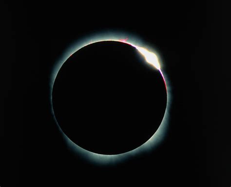 The Diamond Ring Effect During A Solar Eclipse Photograph By David