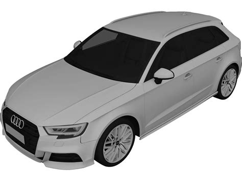 Audi A3 Hatchback 3d Model 2017 3dcadbrowser