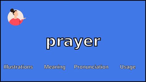 Prayer Meaning And Pronunciation Youtube