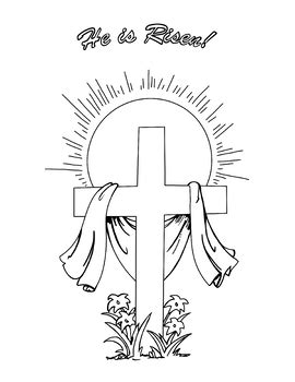 Cross coloring sheets are one of the best ways to get your child acquainted with different cultures. He is Risen! Easter Cross Coloring Page by Not Weird ...