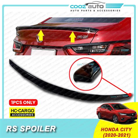 Honda City 2020 2021 Rs Spoiler Bodykit Ducktail Spoiler Glossy Black