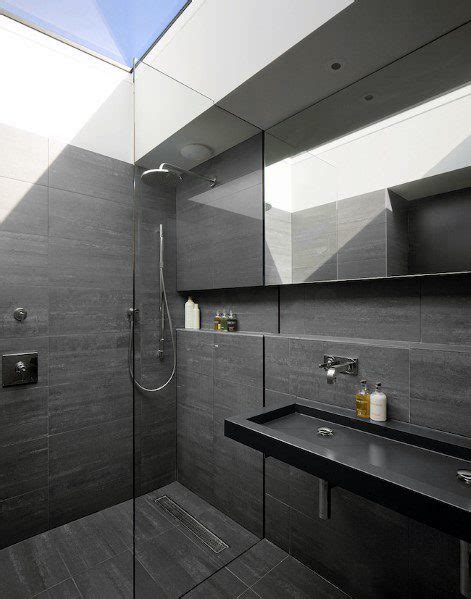 Top 60 Best Black Bathroom Ideas Dark Interior Designs