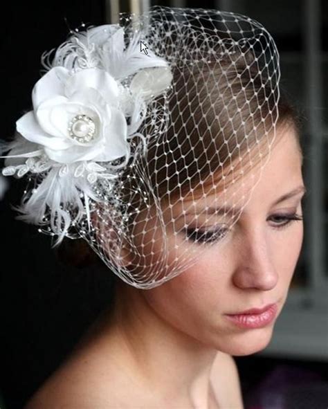 Bridal Hair Flower Wedding Hair Accessories Wedding Hair Etsy Birdcage Veil Hairstyle Bridal