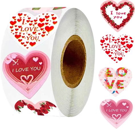 Valentines Day Stickers 500 Pcs Love Heart Stickers For Valentines Day Valentines