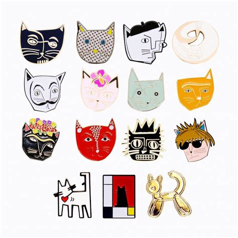 Artist Cat Pins Nia Gould All New Museum Store Cat Pin New