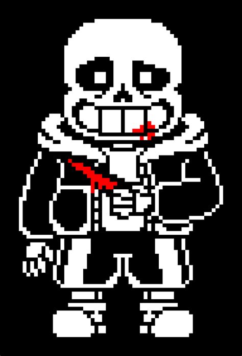 Click the image to view full size! My UnderTale Hurt Sans V2 | Pixel Art Maker