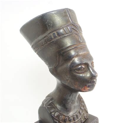Egyptian Egypt Pharaoh Queen Nefertiti Bust Figurine Etsy