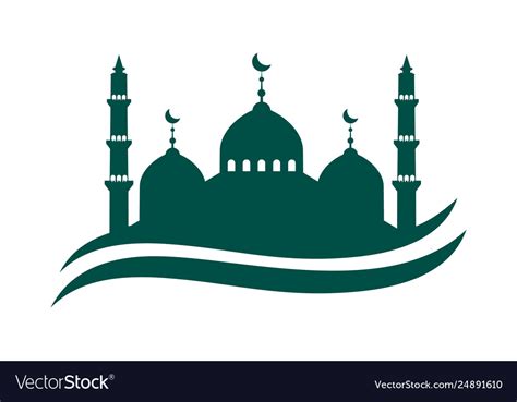 Mosque Islamic Logo Royalty Free Vector Image Vectorstock