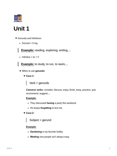 Unit 1 Example Reading Exploring Writing Pdf Verb Syntax
