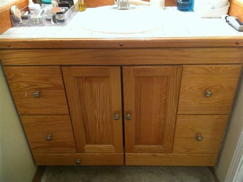 Can be stained or painted. Fresh Redesign: Bathroom Vanity re-Design for under $60 ...