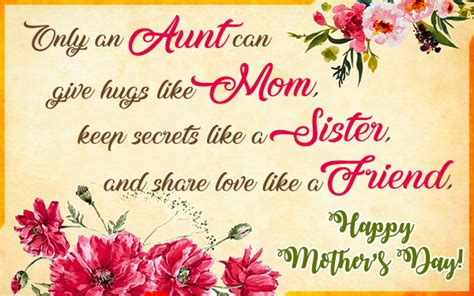Free Printable Mothers Day Card For Aunt Printable Templates