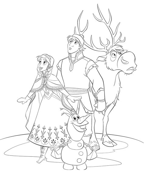 Disney Movie Princesses: "Frozen" Printable Coloring Pages