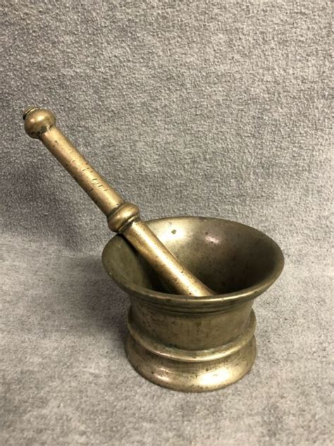 Antique Mortar And Pestle Apothecary Heavy Brass Cast Antique Price