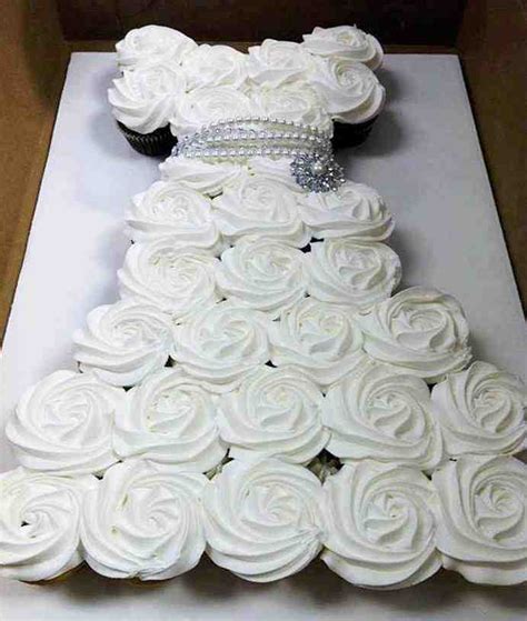 Diy Cupcake Wedding Dress Cake Do It Yourself Fun Ideas