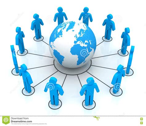 People Worldwide Connections Concept 3d Illustration Stock Illustration ...