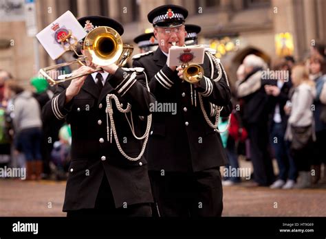 13032011 Irish Festival Parade Manchester Gmp Police Band Stock