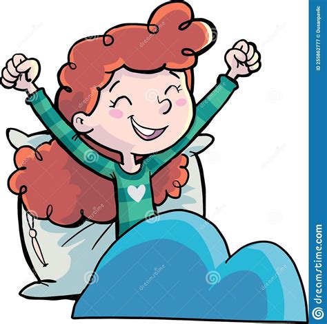 Girl Wakes Up Stock Vector Illustration Of Bedroom 255862777 In 2022 Illustrators Happy