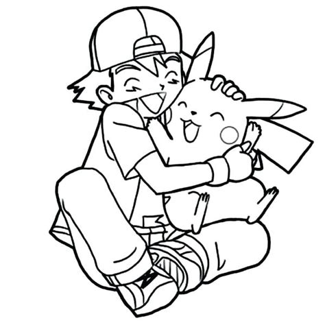Ash And Pikachu Coloring Pages At GetColorings Free Printable