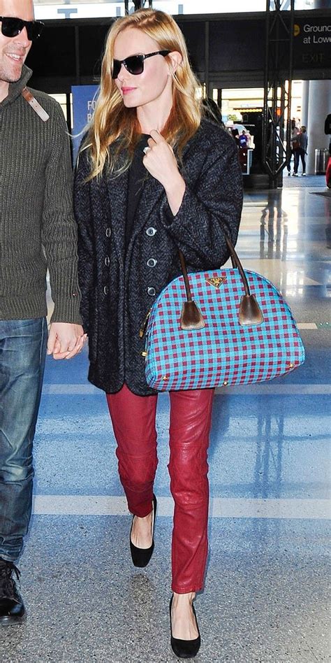 Kate Bosworth Isabel Marant Tweed Jacket Prada Bag Celebrity Airport