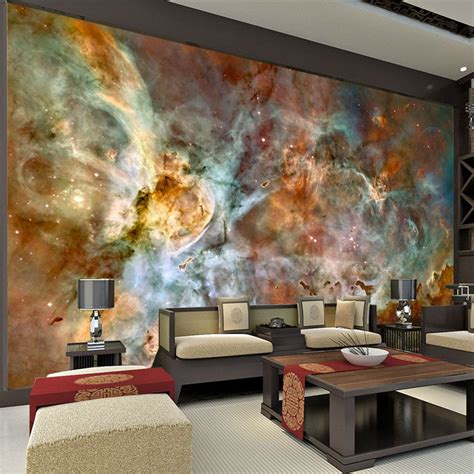 Charming Galaxy Wallpaper Nebula Photo Wallpaper 3d Silk